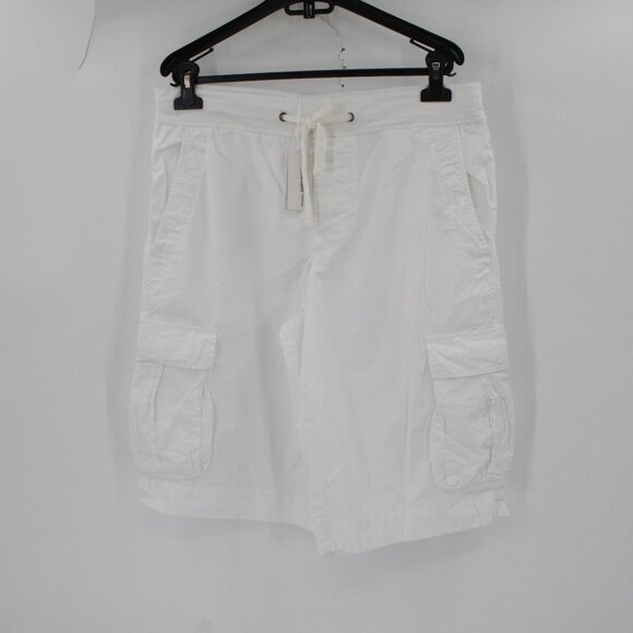 NWT James Perse Cargo Shorts Mens 1 Cotton Utility Drawstring Pockets 13" white - Picture 1 of 12